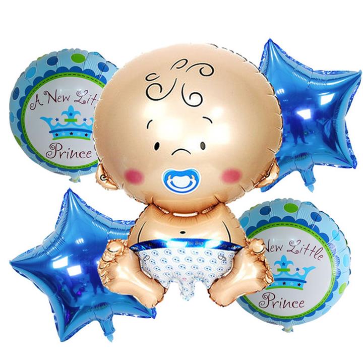 بادکنک فویلی مدل Little Princess پسرانه - 5 عددی